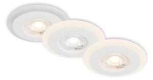 Briloner 7039036 - Set 3x spot LED încastrat pentru baie, 3x5W, 230V, IP44, alb