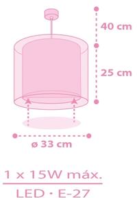 Dalber 41252 - Lustră pentru copii HELLO KITTY&FRIENDS 1xE27/15W/230V roz