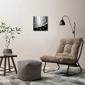 Ceas de sticlă pe perete pătrat abstracție de metal