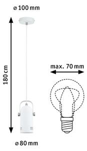 Paulmann 79767 - Lustră LAVEA LED RGBW 1xE27/9W, 230V, pe cablu, albă