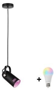 Paulmann LAVEA 79766 - Lustră suspendată pe cablu LED RGBW 1xE27/9W 230V, neagră
