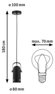 Paulmann LAVEA 79766 - Lustră suspendată pe cablu LED RGBW 1xE27/9W 230V, neagră