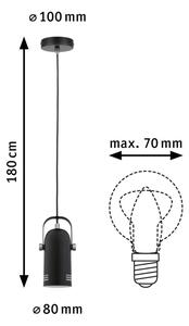 Paulmann 79766 - Pendul LED LAVEA 1xE27/8W pe cablu, 230V, negru