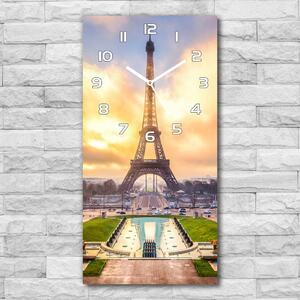Ceas de sticlă pe perete vertical Turnul Eiffel din Paris