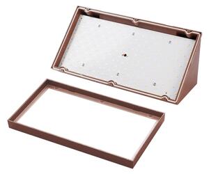 Aplica de perete LED pentru exterior cu senzor Brilagi-LED TRIANGLE, 20W, 230V, maro, IP65