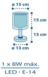 Dalber 60611N – lampă de veghe LED pentru copii POLICE, 1xG4/4W/230V, multicoloră
