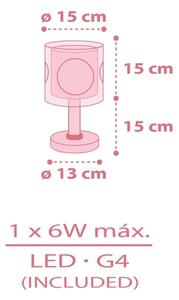 Dalber 60911 - Lampă de veghe LED pentru copii PRINCESS DANCE 1xG4/4W/230V, roz
