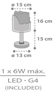 Dalber 76301 - Lampă de veghe LED pentru copii SNOOPY 1xG4/4W/230V alb/roșu