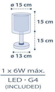 Dalber 76631 - Lampă LED pentru copii MOON DREAMS, 1xG4/4W/230V, albastră