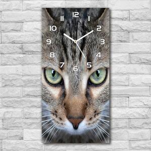 Ceas de sticlă pe perete vertical ochi de pisica