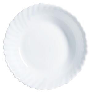 Farfurie adanca mare 23cm, alb, Feston