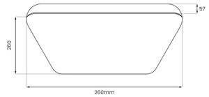 Plafonieră NEMO LED, 11W/230V, 26x26 cm, crom lucios