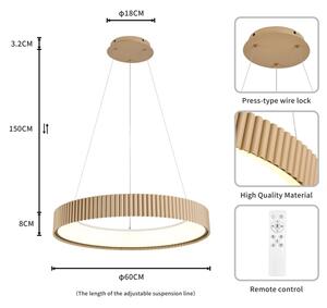Brilagi - Lustru suspendat pe cablu FALCON MODERN, LED dimabil, 54W/230V, 60 cm, bej + telecomandă