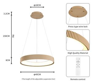 Brilagi - Lustră LED dimabilă pe cablu FALCON MODERN LED/30W/230V 40 cm bej + telecomandă