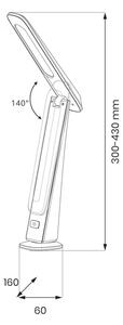 Lampă de birou LED reîncărcabilă cu dimmer TOP LED/4W/5V 1800 mAh 3000/4000/5000K maro/negru
