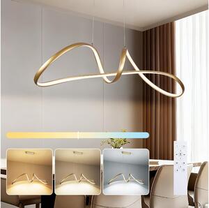 Brilagi-LED Lustra reglabilă pe cablu TWISTER LED/60W/230V 3000-6000K aurie+telecomandă