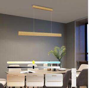 BRILAGI - Lustra LED cu dimmer pe cablu SLIMLINE LED/40W/230V 3000-6000K decor stejar + telecomandă