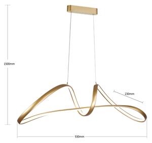 Brilagi-LED Lustra reglabilă pe cablu TWISTER LED/60W/230V 3000-6000K aurie+telecomandă