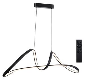 Brilagi-LED Lampă suspendată LED dimabilă pe cablu TWISTER LED/60W/230V 3000-6000K neagră+telecomandă