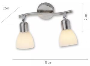 JUST LIGHT. 11952-55 - Spot de tavan KARO 2xE14/40W/230V crom mat