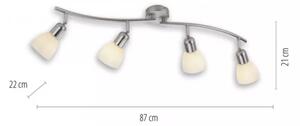 JUST LIGHT. 11954-55 - Plafonieră spot KARO 4xE14/40W/230V crom mat