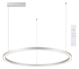 Brilagi - Lustră LED dimabilă suspendată pe cablu PORTOFINO LED/98W/230V argintie + telecomandă