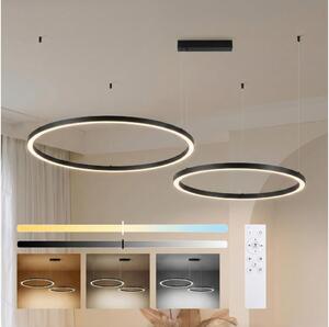 Brilagi - Lustră suspendată LED reglabilă PORTOFINO LED, 98W, 230V, neagră + telecomandă