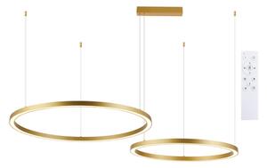 Brilagi - lustru LED dimmabil suspendat pe cablu PORTOFINO LED/98W/230V auriu + telecomandă