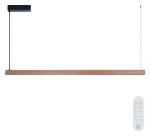 Immax NEO 07304L - Lustră LED reglabilă pe cablu MADEIRA, 33W/230V, Wi-Fi Tuya, 152 cm, stejar