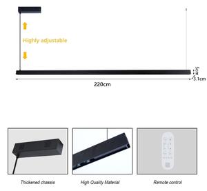 Immax NEO 07308L-LED Lustru suspendat pe cablu MADEIRA, reglabil, 44W/230V, Wi-Fi Tuya, 202 cm, negru
