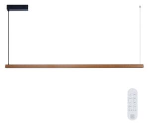 Immax NEO 07305L - Lustră LED dimabilă pe cablu MADEIRA, 44W/230V, Wi-Fi Tuya, 202 cm, stejar