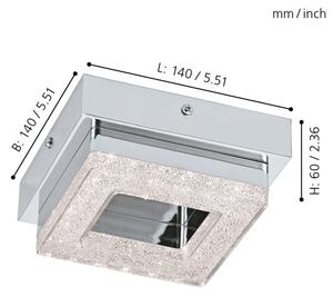 Eglo 95655 - Plafonieră FRADELO LED/4W/230V