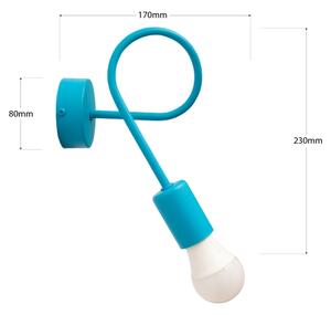Aplica LED de perete OXFORD 1xE27/15W/230V albastră