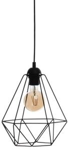 Lampă suspendată BASKET 3xE27/60W/230V negru