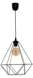 Lampă suspendată BASKET 1xE27/60W/230V negru