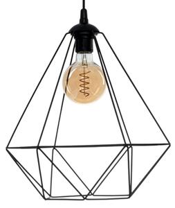 Lampă suspendată BASKET 1xE27/60W/230V negru