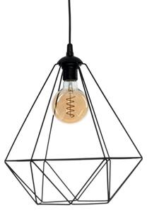 Lampă suspendată BASKET 1xE27/60W/230V negru