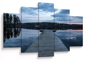 Tablou - Ponton de lemn, lac (150x105 cm)