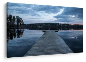 Tablou - Ponton de lemn, lac (90x60 cm)