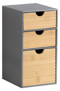 Organizer pentru birou KESPER, 3 sertare, 14 x 16 x 27 cm, gri