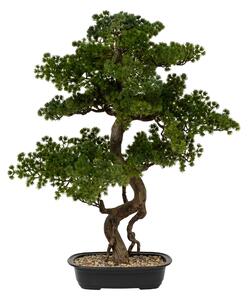 Copacul Bonsai artificial POLIN, ghiveci ceramic negru, 72 x 36 x 86 cm