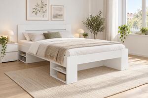 Pat matrimonial 140 cm Nepo Plus 13 (alb) . Promo -20%. 1098325