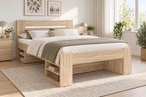 Pat matrimonial 140 cm Nepo Plus 13 (stejar sonoma) . Promo -19%. 1098327