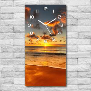 Ceas din sticlă dreptunghiular vertical plaja australian