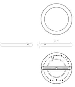 Plafonieră LED Globo 12379-18W LASSE LED/18W/230V