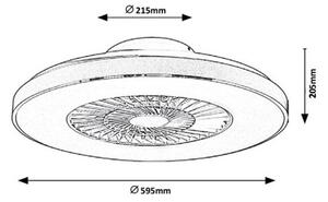 Plafonieră LED dimabilă cu ventilator Rabalux LED/40W/230V + telecomandă