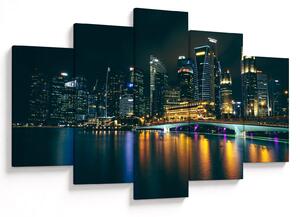 Tablou - Singapore noaptea (150x105 cm)
