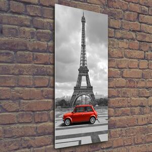 Tablou sticlă Turnul Eiffel auto