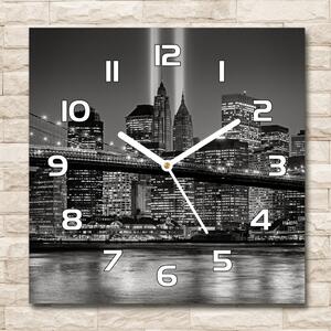 Ceas pătrat de perete din sticlă Manhattan New York City