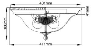 Plafonieră CAMBRIDGE 2xE27/60W/230V aurie Hinkley